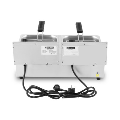 Friteuse électrique 2 x 6 Litres à poser - 6 kW / GOLDINOX Friteuse électrique 2 x 6 Litres à poser - 6 kW / GOLDINOX
