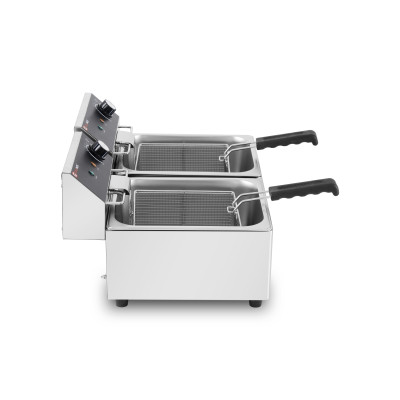 Friteuse électrique 2 x 6 Litres à poser - 6 kW / GOLDINOX Friteuse électrique 2 x 6 Litres à poser - 6 kW / GOLDINOX