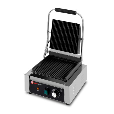 Contact Grill Panini Rainuré Haut et Bas - 235 x 225 mm / GOLDINOX Contact Grill Panini Rainuré Haut et Bas - 235 x 225 mm / GOLDINOX