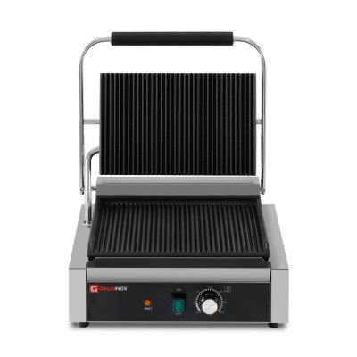 Contact Grill Panini Rainuré Haut et Bas - 340 x 230 mm / GOLDINOX Contact Grill Panini Rainuré Haut et Bas - 340 x 230 mm / GOLDINOX