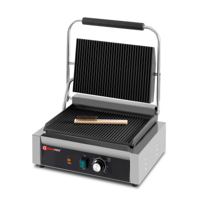 Contact Grill Panini Rainuré Haut et Bas - 340 x 230 mm / GOLDINOX Contact Grill Panini Rainuré Haut et Bas - 340 x 230 mm / GOLDINOX