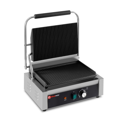 Contact Grill Panini Rainuré Haut et Bas - 340 x 230 mm / GOLDINOX Contact Grill Panini Rainuré Haut et Bas - 340 x 230 mm / GOLDINOX