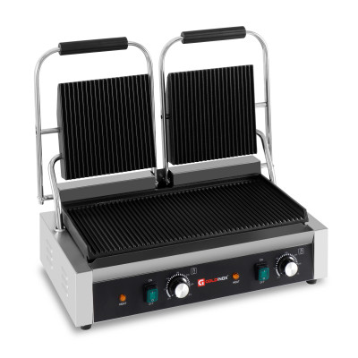 Contact Grill Panini Double Rainuré Haut et Bas - 498 x 283 mm / GOLDINOX Contact Grill Panini Double Rainuré Haut et Bas - 498 x 283 mm / GOLDINOX