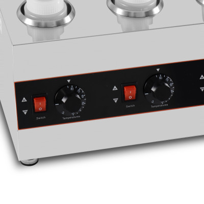 Chauffe-sauce électrique triple professionnel - GOLDINOX Chauffe-sauce électrique triple professionnel - GOLDINOX