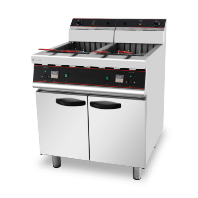 Friteuse sur coffre électrique professionnelle 2 cuves 21L - 380V - GOLDINOX Friteuse sur coffre électrique professionnelle 2 cuves 21L - 380V - GOLDINOX