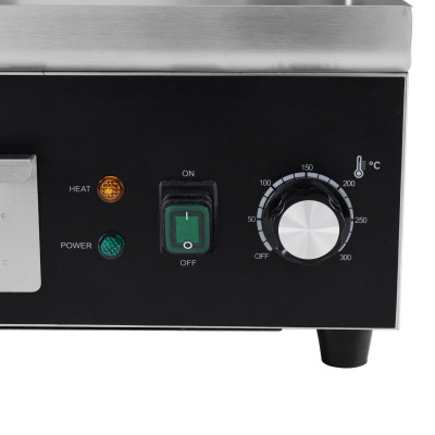 Plaque de cuisson en chrome lisse électrique professionnelle 360 mm - GOLDINOX Plaque de cuisson en chrome lisse électrique professionnelle 360 mm - GOLDINOX