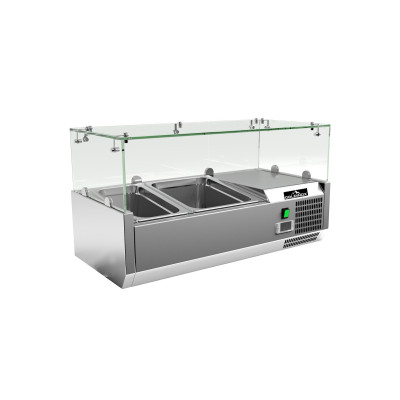 Vitrine à ingrédients réfrigérée vitrée 850mm - GOLDINOX Vitrine à ingrédients réfrigérée vitrée 850mm - GOLDINOX