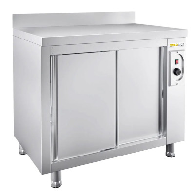 Meuble bas inox chauffant 1000 x 600 mm adossée PREMIUM / GOLDINOX Meuble bas inox chauffant 1000 x 600 mm adossée PREMIUM / GOLDINOX