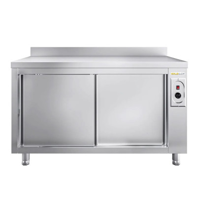 Meuble bas inox chauffant 1400 x 600 mm adossée PREMIUM / GOLDINOX Meuble bas inox chauffant 1400 x 600 mm adossée PREMIUM / GOLDINOX