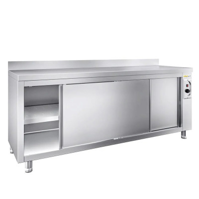 Meuble bas inox chauffant 2000 x 600 mm adossée PREMIUM / GOLDINOX Meuble bas inox chauffant 2000 x 600 mm adossée PREMIUM / GOLDINOX