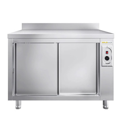 Meuble bas inox chauffant 1200 x 700 mm adossée PREMIUM / GOLDINOX Meuble bas inox chauffant 1200 x 700 mm adossée PREMIUM / GOLDINOX