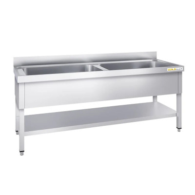 Plonge inox 2 grandes cuves - 2000 x 700 mm / GOLDINOX Plonge inox 2 grandes cuves - 2000 x 700 mm / GOLDINOX