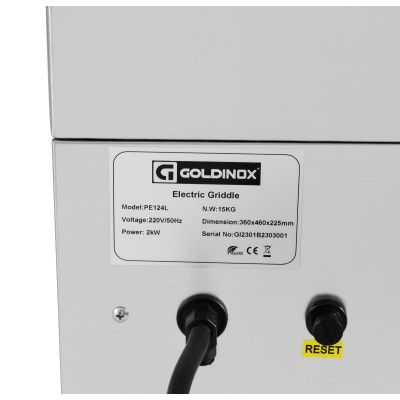 Plaque de cuisson en acier lisse électrique professionnelle 360 mm - GOLDINOX Plaque de cuisson en acier lisse électrique professionnelle 360 mm - GOLDINOX