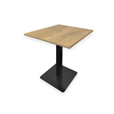 Table complète 70x70 cm Chêne avec pied de table noir / GOLDINOX Table complète 70x70 cm Chêne avec pied de table noir / GOLDINOX