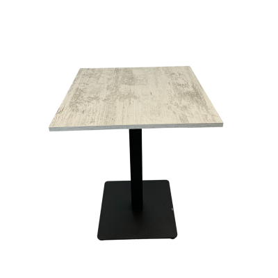 Table complète 70x70 cm Blanc Antique avec pied de table noir / GOLDINOX Table complète 70x70 cm Blanc Antique avec pied de table noir / GOLDINOX