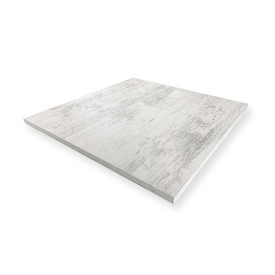 Table complète 70x70 cm Blanc Antique avec pied de table noir / GOLDINOX Table complète 70x70 cm Blanc Antique avec pied de table noir / GOLDINOX