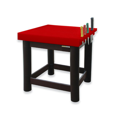 Table de boucher PREMIUM entièrement en polyéthylène avec porte-couteaux - 700 x 700 mm / GOLDINOX Table de boucher PREMIUM entièrement en polyéthylène avec porte-couteaux - 700 x 700 mm / GOLDINOX