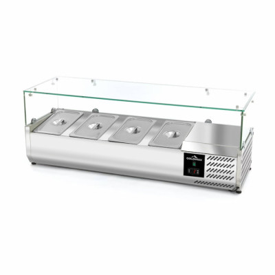 Vitrine à ingrédients réfrigérée 1200mm PREMIUM - 4 x GN1/3 - GOLDINOX Vitrine à ingrédients réfrigérée 1200mm PREMIUM - 4 x GN1/3 - GOLDINOX