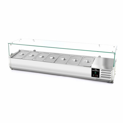 Vitrine à ingrédients réfrigérée 1600mm PREMIUM - 7 x GN1/3 - GOLDINOX Vitrine à ingrédients réfrigérée 1600mm PREMIUM - 7 x GN1/3 - GOLDINOX