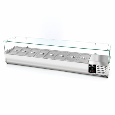 Vitrine à ingrédients réfrigérée 1800mm PREMIUM - 8 x GN1/3 - GOLDINOX Vitrine à ingrédients réfrigérée 1800mm PREMIUM - 8 x GN1/3 - GOLDINOX