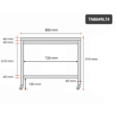 Table inox 600 x 600 mm sur roulettes PREMIUM / GOLDINOX Table inox 600 x 600 mm sur roulettes PREMIUM / GOLDINOX