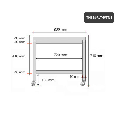 Table inox soubassement 800 x 800 mm sur roulettes / GOLDINOX Table inox soubassement 800 x 800 mm sur roulettes / GOLDINOX