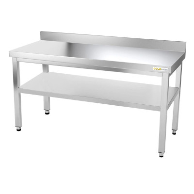 Table inox 1600 x 600 mm adossée PREMIUM / GOLDINOX Table inox 1600 x 600 mm adossée PREMIUM / GOLDINOX