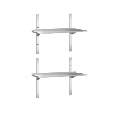 Lot de 2 étagères murales inox 1000 x 400 mm PREMIUM / GOLDINOX Lot de 2 étagères murales inox 1000 x 400 mm PREMIUM / GOLDINOX