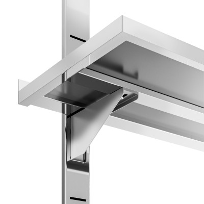 Lot de 3 étagères murales inox 800 x 400 mm PREMIUM / GOLDINOX Lot de 3 étagères murales inox 800 x 400 mm PREMIUM / GOLDINOX