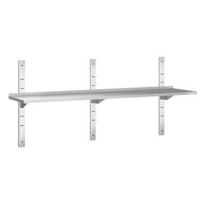 Lot de 3 étagères murales inox 1600 x 400 mm PREMIUM / GOLDINOX Lot de 3 étagères murales inox 1600 x 400 mm PREMIUM / GOLDINOX