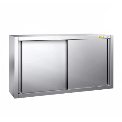 Placard mural inox 1200 x 400 mm / Hauteur 650 mm avec portes coulissantes PREMIUM / GOLDINOX Placard mural inox 1200 x 400 mm / Hauteur 650 mm avec portes coulissantes PREMIUM / GOLDINOX