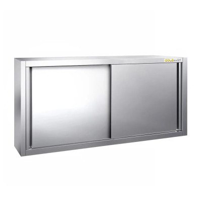Placard mural inox 1400 x 400 mm / Hauteur 650 mm avec portes coulissantes PREMIUM / GOLDINOX Placard mural inox 1400 x 400 mm / Hauteur 650 mm avec portes coulissantes PREMIUM / GOLDINOX
