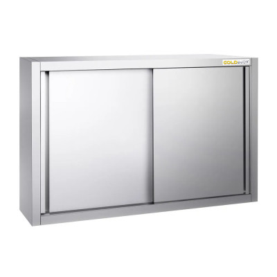 Placard mural inox 1000 x 400 mm / Hauteur 800 mm avec portes coulissantes PREMIUM / GOLDINOX Placard mural inox 1000 x 400 mm / Hauteur 800 mm avec portes coulissantes PREMIUM / GOLDINOX