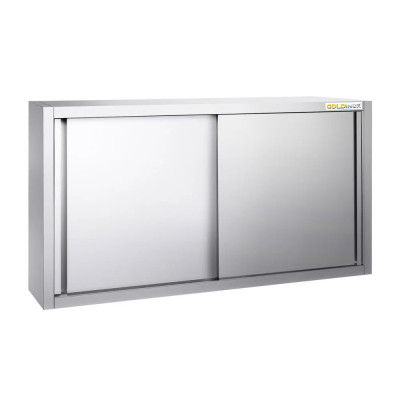 Placard mural inox 1600 x 400 mm / Hauteur 800 mm avec portes coulissantes PREMIUM / GOLDINOX Placard mural inox 1600 x 400 mm / Hauteur 800 mm avec portes coulissantes PREMIUM / GOLDINOX