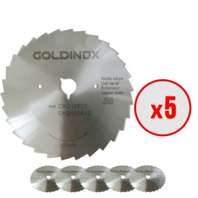 Lame dentée Ø120mm (x5) pour couteau à kebab DOST 120 Lame dentée Ø120mm (x5) pour couteau à kebab DOST 120