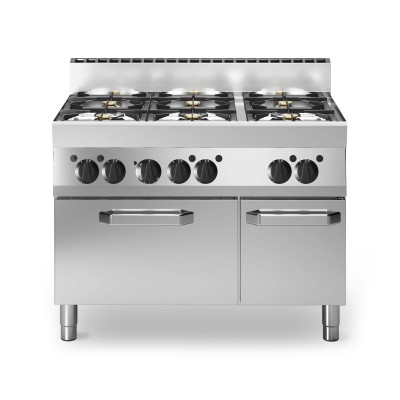 Cuisinière gaz 6 feux (25,8 kW) sur four électrique (3.96 kW) PREMIUM / GOLDINOX Cuisinière gaz 6 feux (25,8 kW) sur four électrique (3.96 kW) PREMIUM / GOLDINOX