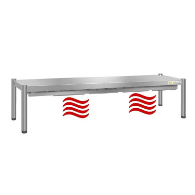 Passe-plat inox chauffant 2000 x 350 mm - Hauteur 400 mm PREMIUM / GOLDINOX Passe-plat inox chauffant 2000 x 350 mm - Hauteur 400 mm PREMIUM / GOLDINOX