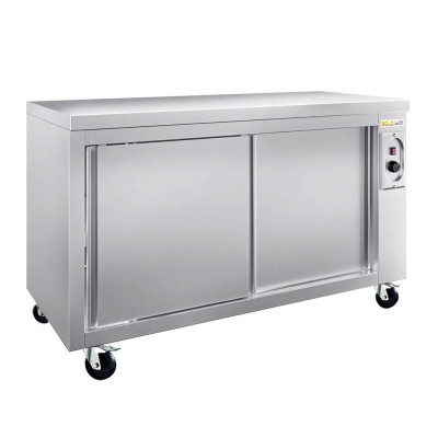 Meuble bas inox chauffant 1400 x 600 mm sur roulettes PREMIUM / GOLDINOX Meuble bas inox chauffant 1400 x 600 mm sur roulettes PREMIUM / GOLDINOX