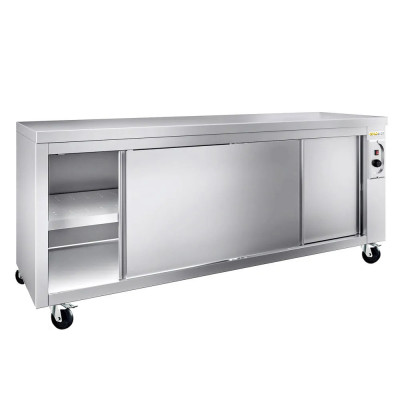 Meuble bas inox chauffant 2000 x 600 mm sur roulettes PREMIUM / GOLDINOX Meuble bas inox chauffant 2000 x 600 mm sur roulettes PREMIUM / GOLDINOX