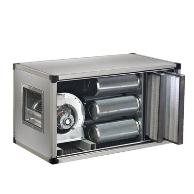Caisson à charbon actif 5000 m³/h avec moteur, cartouches et filtres PREMIUM / GOLDINOX Caisson à charbon actif 5000 m³/h avec moteur, cartouches et filtres PREMIUM / GOLDINOX