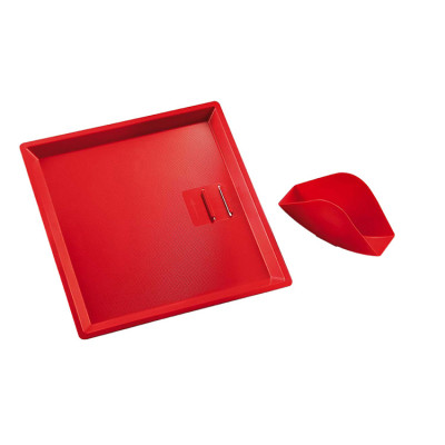 Kit complet de 15 plateaux + 15 pinces porte-sandwich - ROUGE Kit complet de 15 plateaux + 15 pinces porte-sandwich - ROUGE