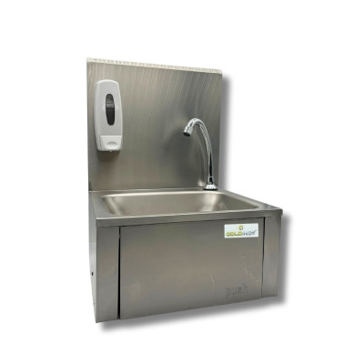 Lave-mains à commande fémorale + Distributeur de savon / GOLDINOX Lave-mains à commande fémorale + Distributeur de savon / GOLDINOX