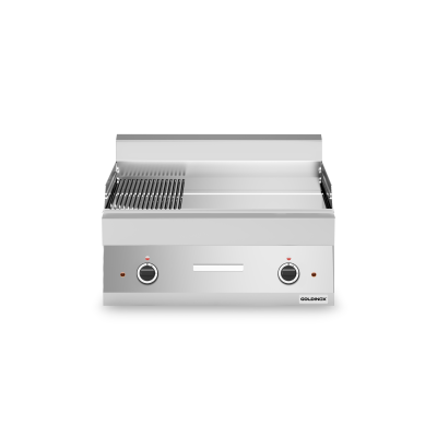 Plaque de cuisson électrique 700 mm lisse et rainurée (9 kw) à poser PREMIUM / GOLDINOX