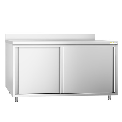 Meuble bas inox 2000 x 600 mm adossé PREMIUM FLEX / GOLDINOX