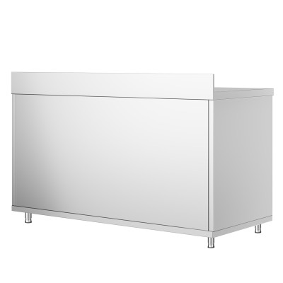 Meuble bas inox 2000 x 600 mm adossé PREMIUM FLEX / GOLDINOX