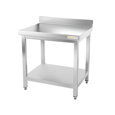 Table inox 800 x 700 mm adossée ECO / GOLDINOX 