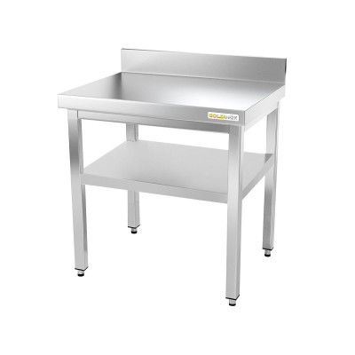 Table inox 800 x 700 mm adossée ECO / GOLDINOX 