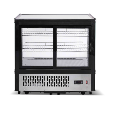 Vitrine réfrigérée positive de comptoir noire 120 Litres PREMIUM - GOLDINOX