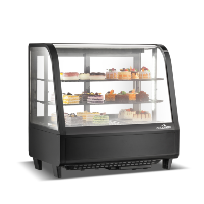 Vitrine réfrigérée positive de comptoir noire 100 Litres PREMIUM - GOLDINOX Vitrine réfrigérée positive de comptoir noire 100 Litres PREMIUM - GOLDINOX