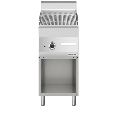 Plaque de cuisson électrique 400 mm rainurée chromée (4,5 kw) à poser